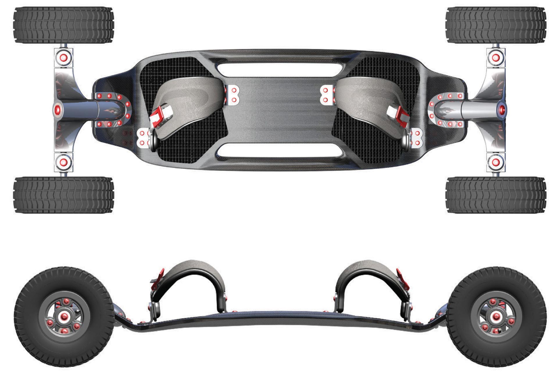 A mountainboard CAD model